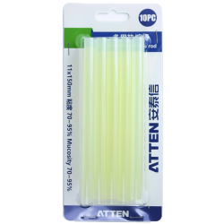 ATTEN Glue Stick Set Semi Transparent είναι πακέτο θερμόκολλας σιλικόνης με δέκα τεμάχια